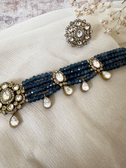 Kiara: Blue choker set