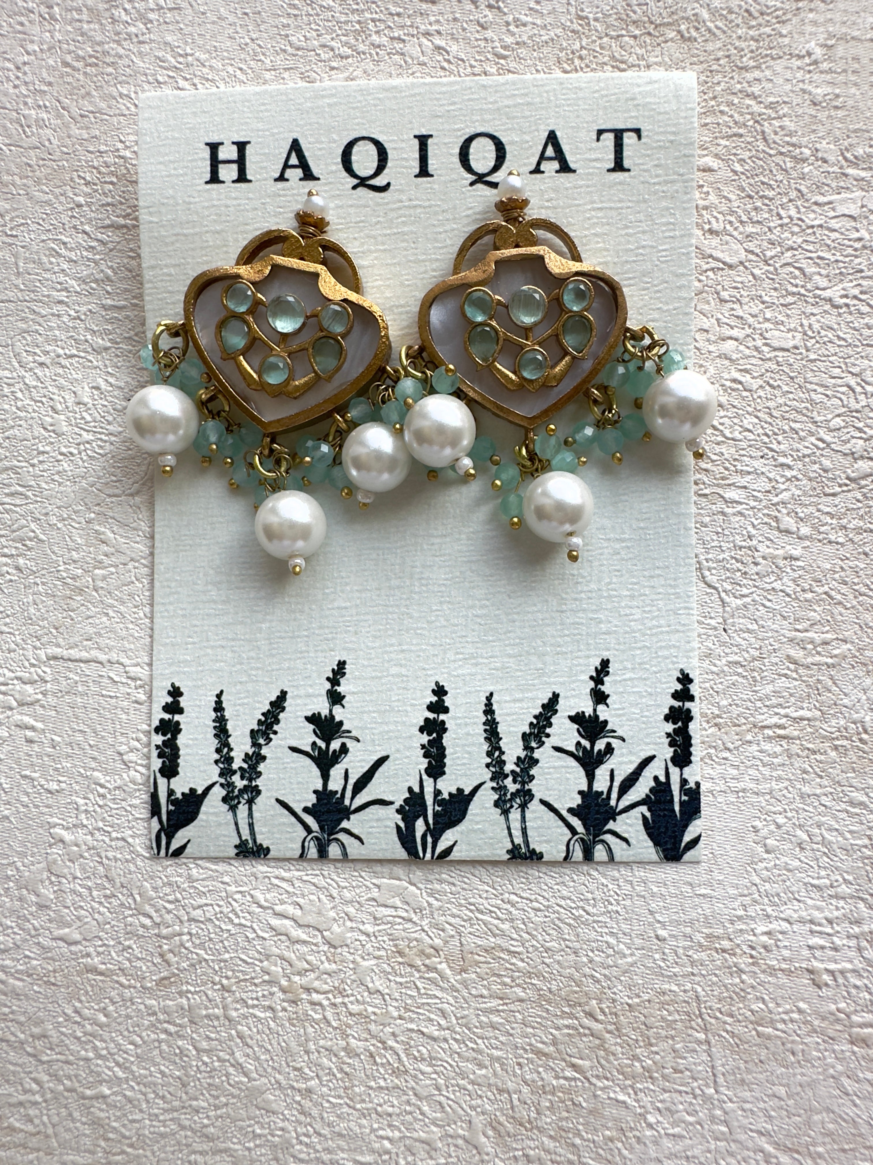 Ronak sea green: Earrings