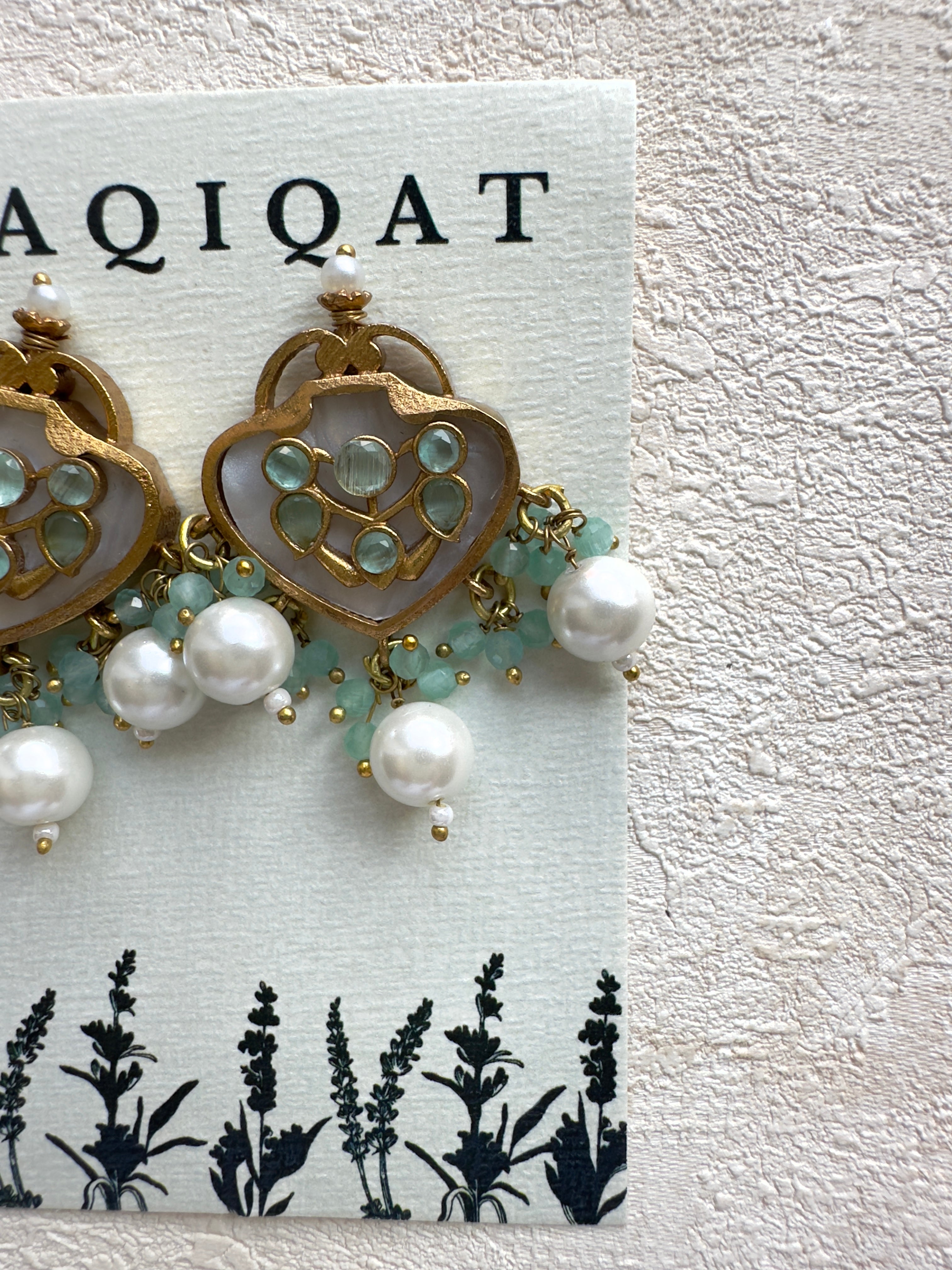 Ronak sea green: Earrings
