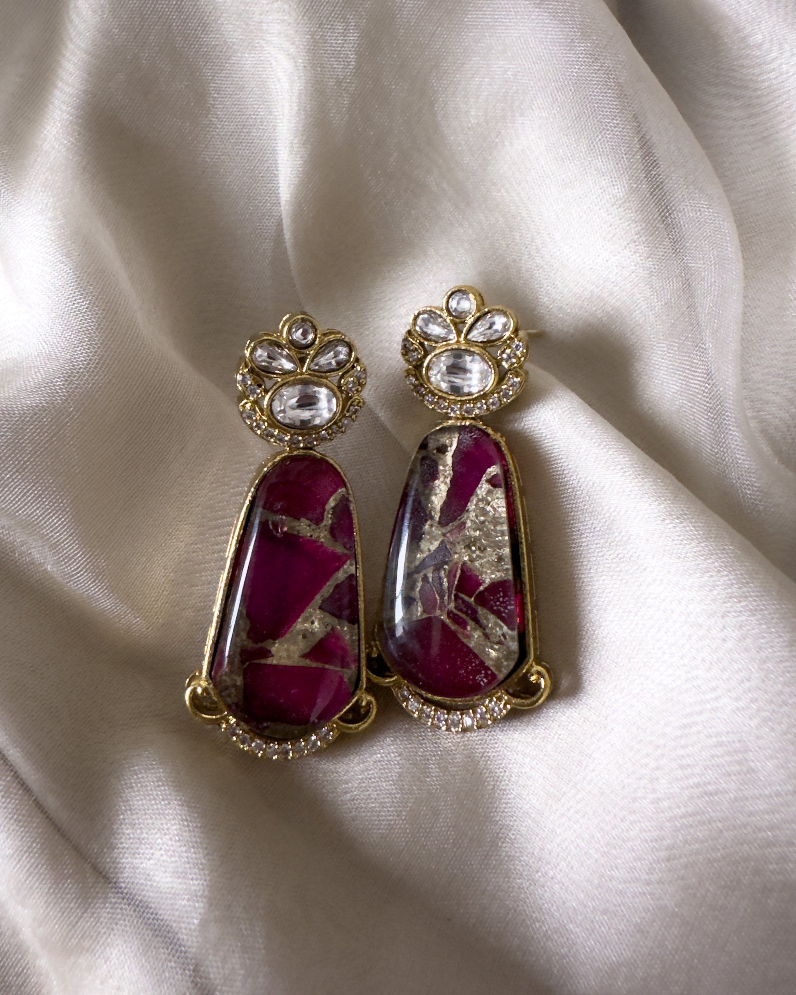 Hana Magenta Firestone Earrings (Copy) 